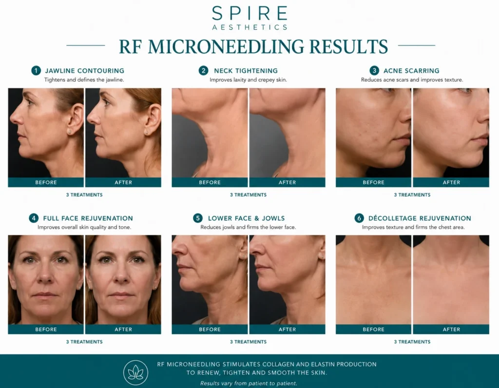 RF Microneedling Skin tightening Stanmore results
