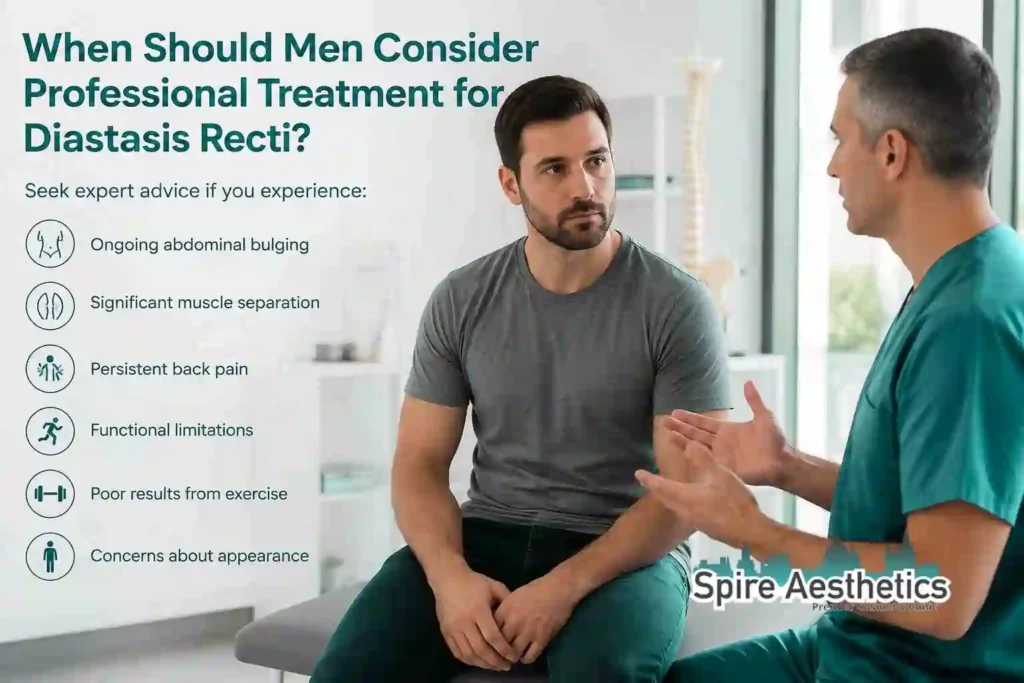 When Should Men Consider Professional Treatment for Diastasis Recti Stanmore?